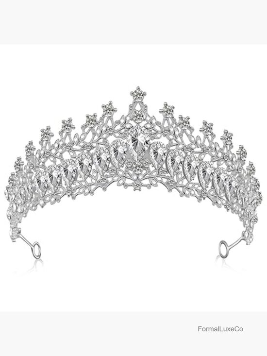 Sparkly Rhinestone Tiara Crown Headpiece for Bride Wedding Prom Party main image 4